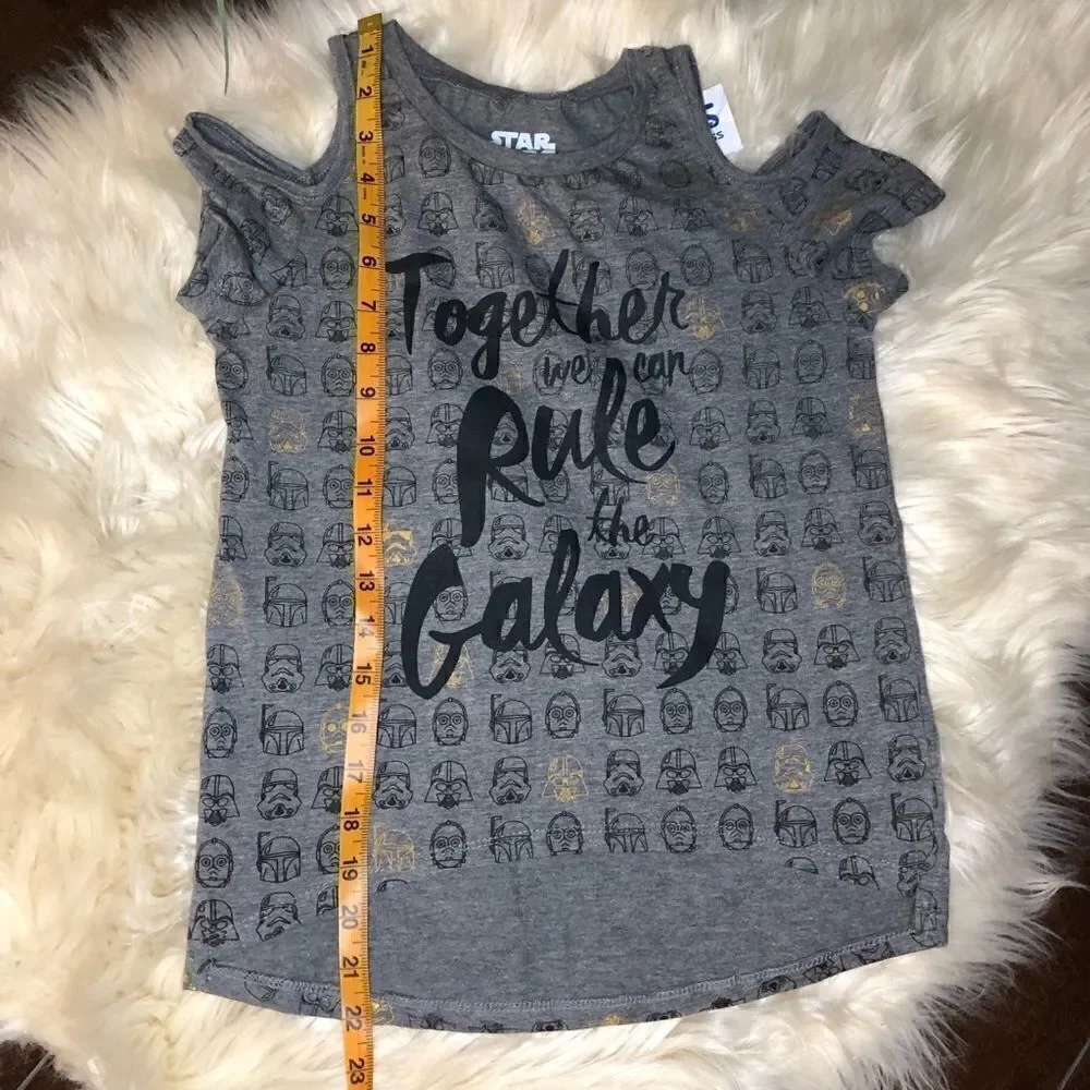 Star Wars cold shoulder hi low shirt girls LG